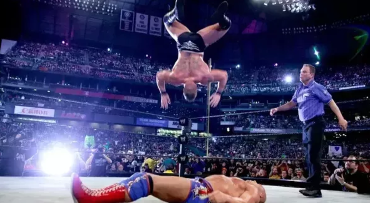 WWE Brock Lesnar Moonsault